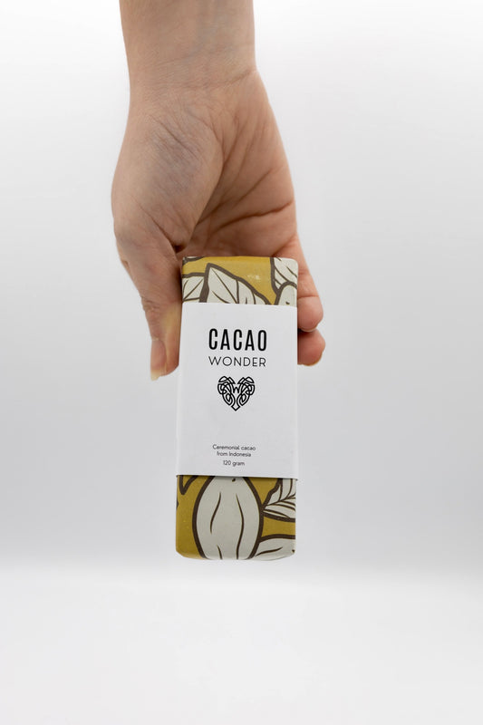 Cacaowonder ceremoniële cacao blok 120 gram