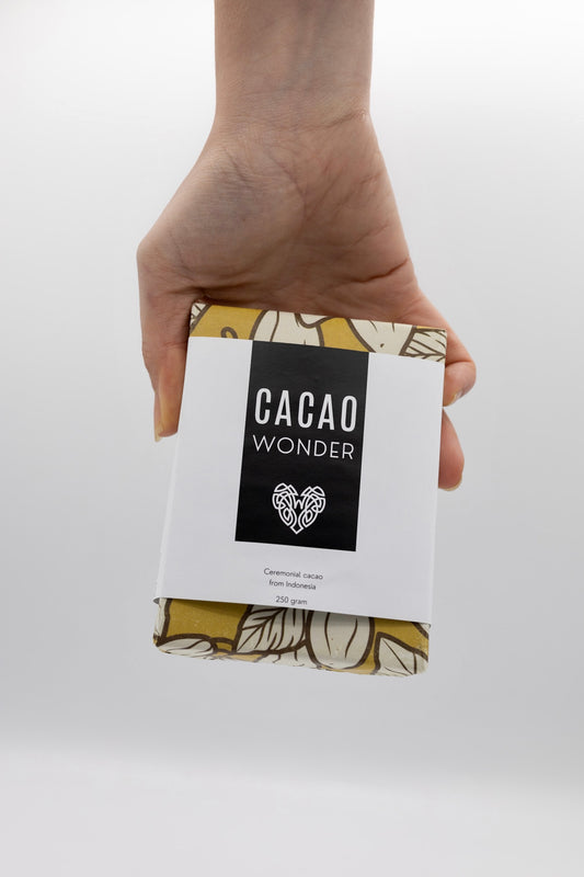 Cacaowonder ceremoniële cacao blok 250 gram