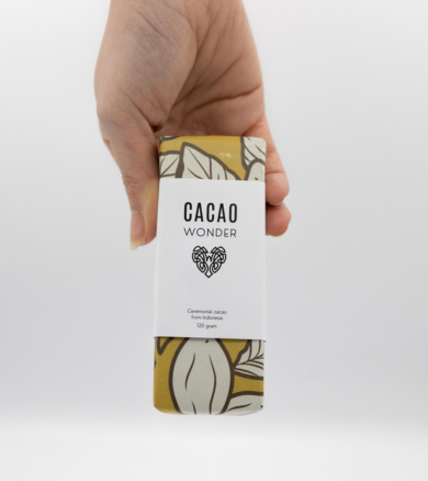 Cacaowonder ceremoniële cacao blok 120 gram