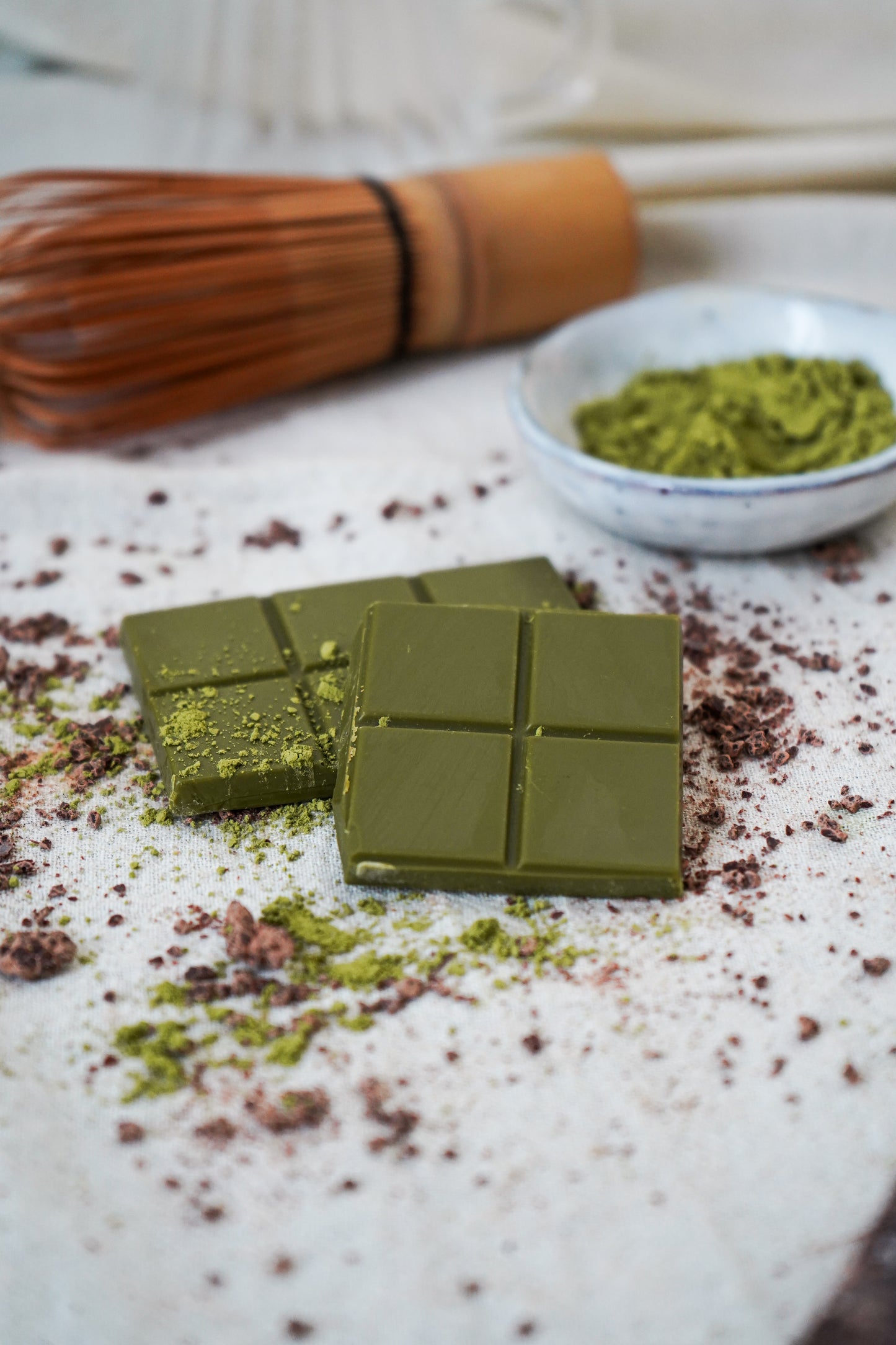 Bean to bar chocolade Matcha